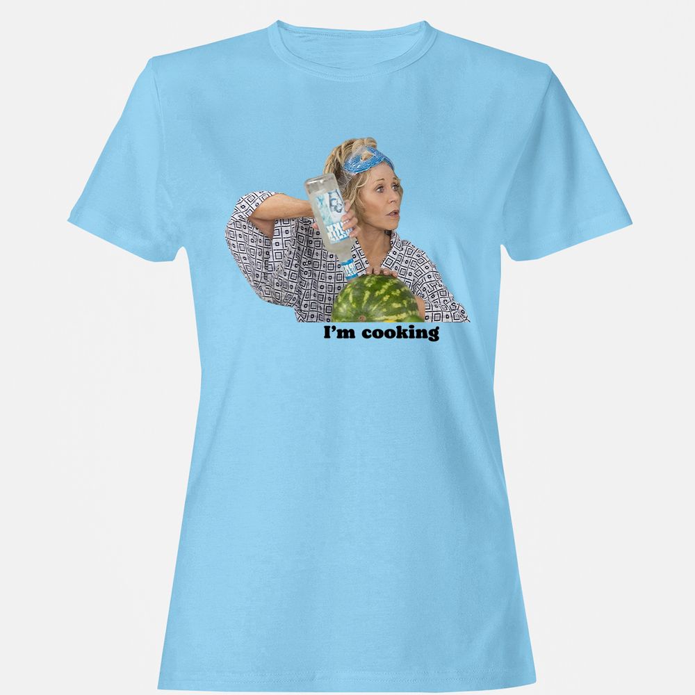 Women's T-Shirt - A6FL95N7 - Light Blue - 8