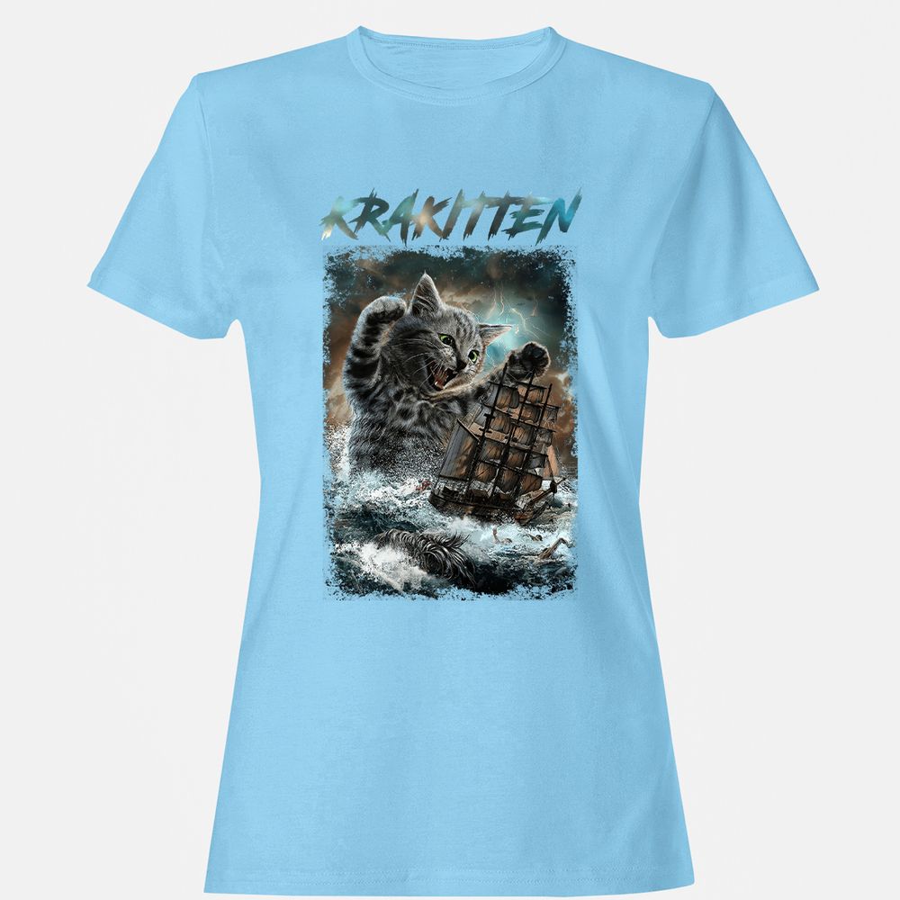 Women's T-Shirt - 9NCD9F6A - Light Blue - 8