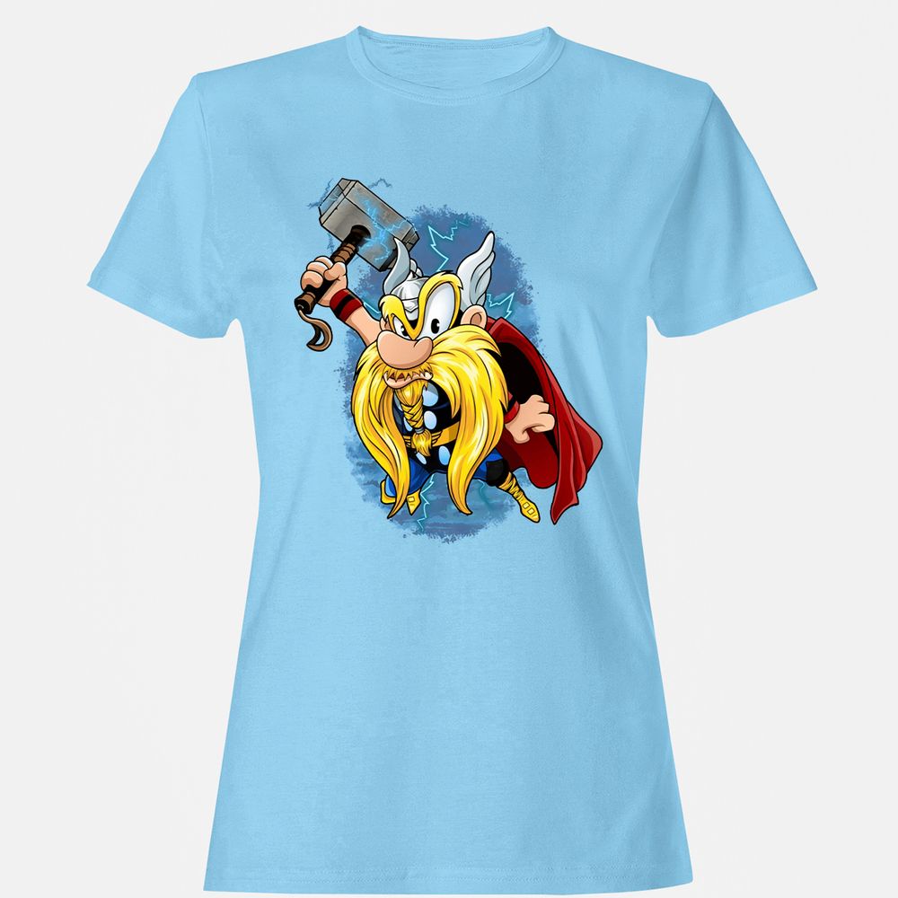 Women's T-Shirt - DB9JWXG6 - Light Blue - 8