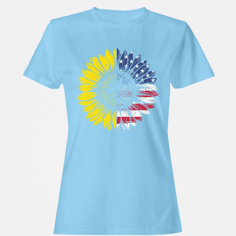 Women's T-Shirt - RH8MQVU1 - Light Blue - 8