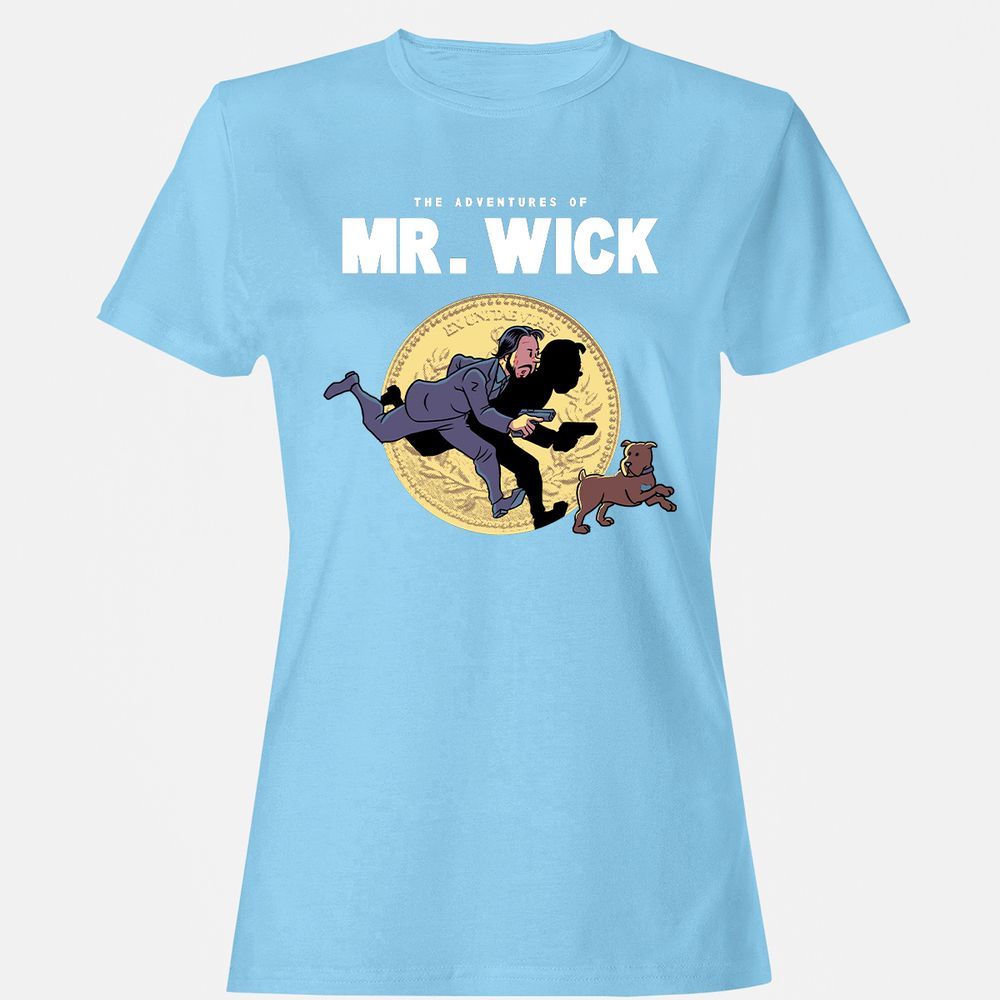 Women's T-Shirt - H543DDQL - Light Blue - 8