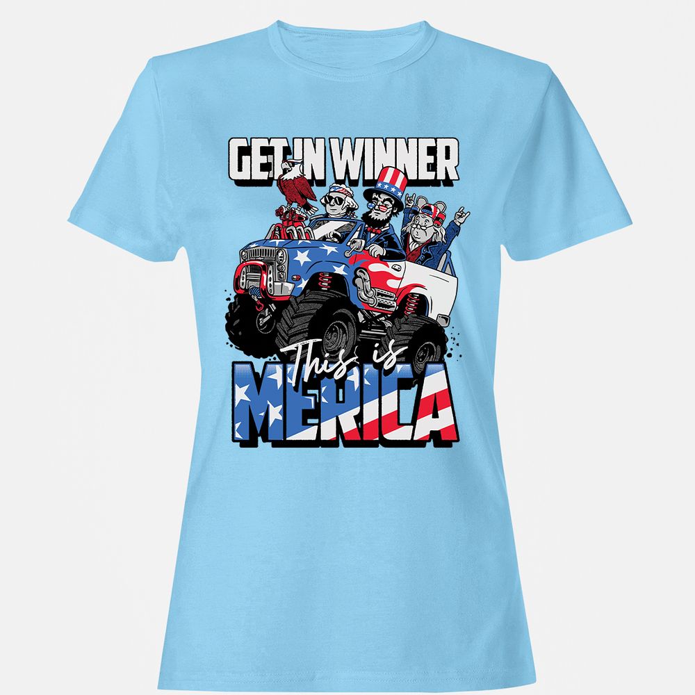 Women's T-Shirt - 8DZBFXCS - Light Blue - 8