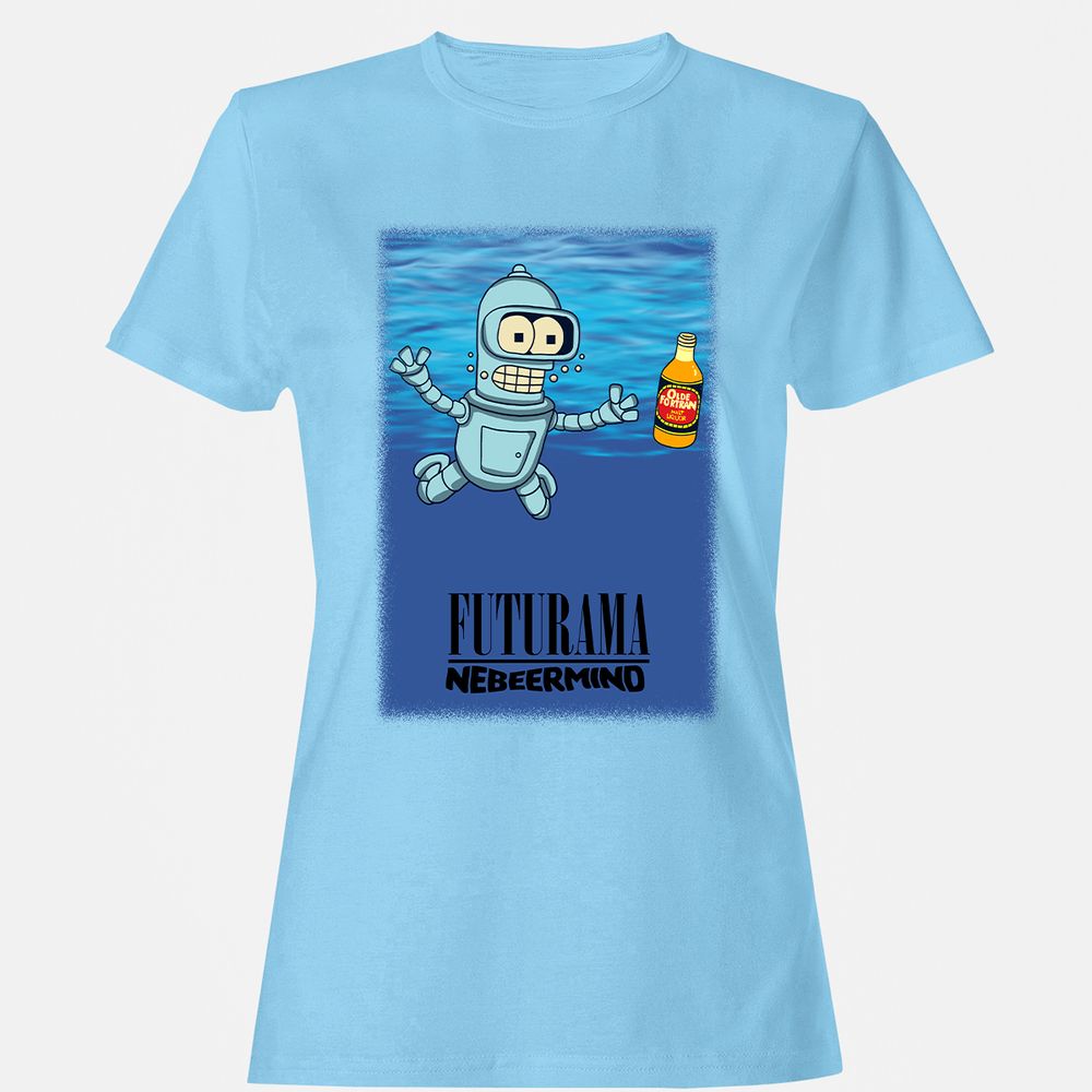 Women's T-Shirt - Q7EL8DZX - Light Blue - 8