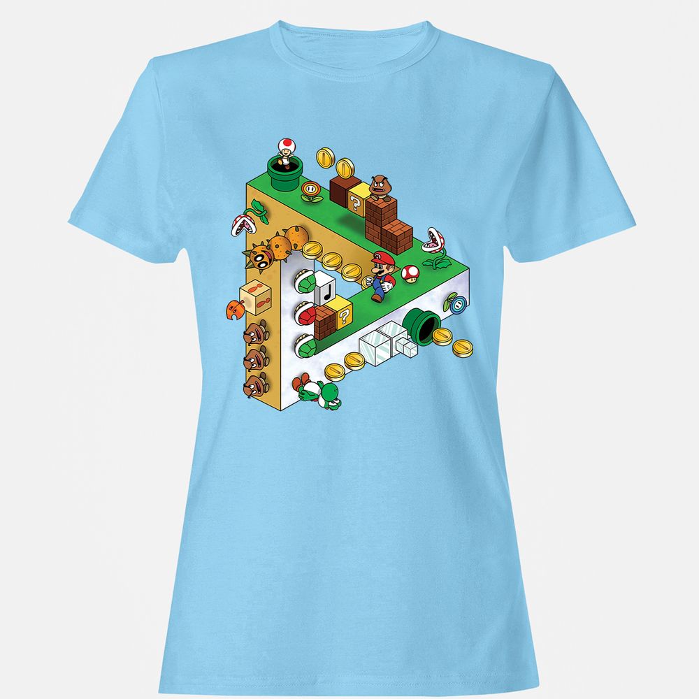 Women's T-Shirt - NYLFH8NJ - Light Blue - 8