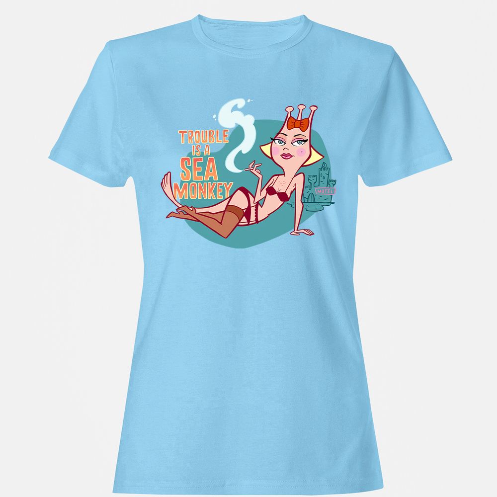 Women's T-Shirt - 9RL5BVJ6 - Light Blue - 8