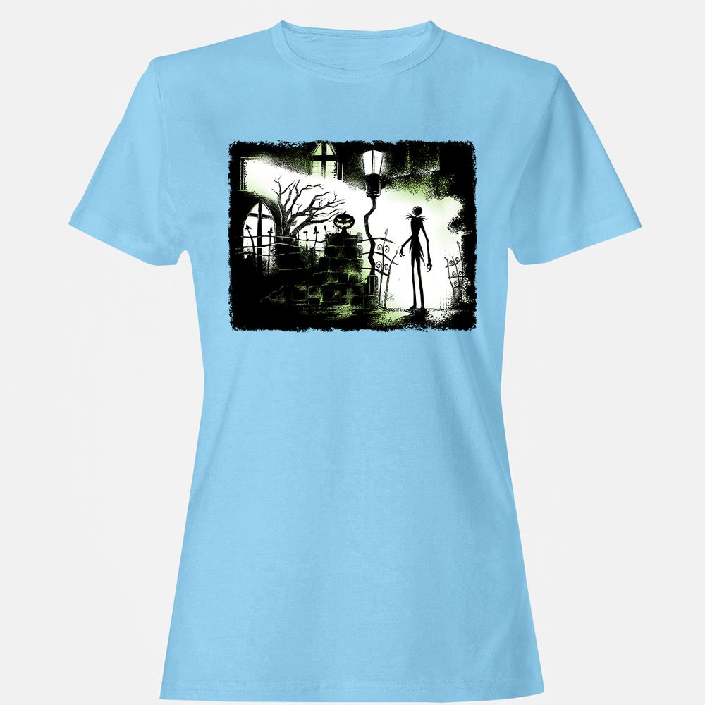 Women's T-Shirt - Black - Light Blue - 8