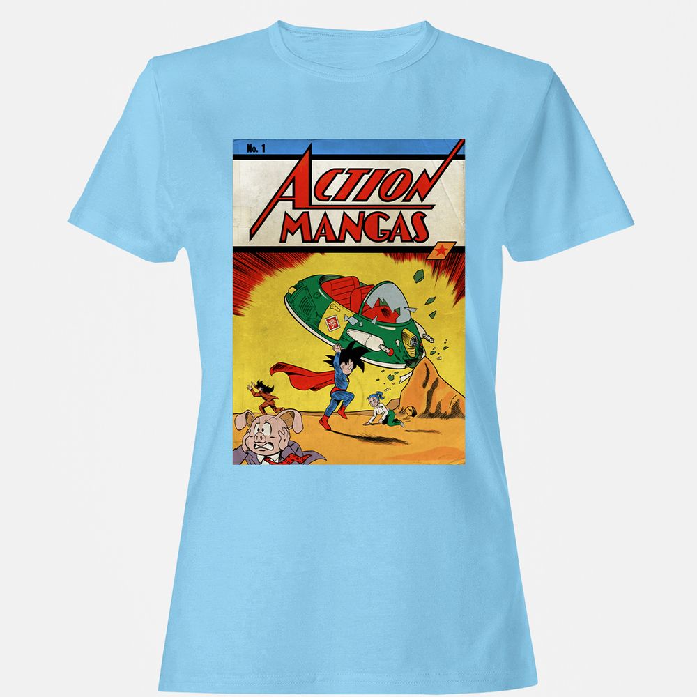 Women's T-Shirt - AKBJNXLG - Light Blue - 8