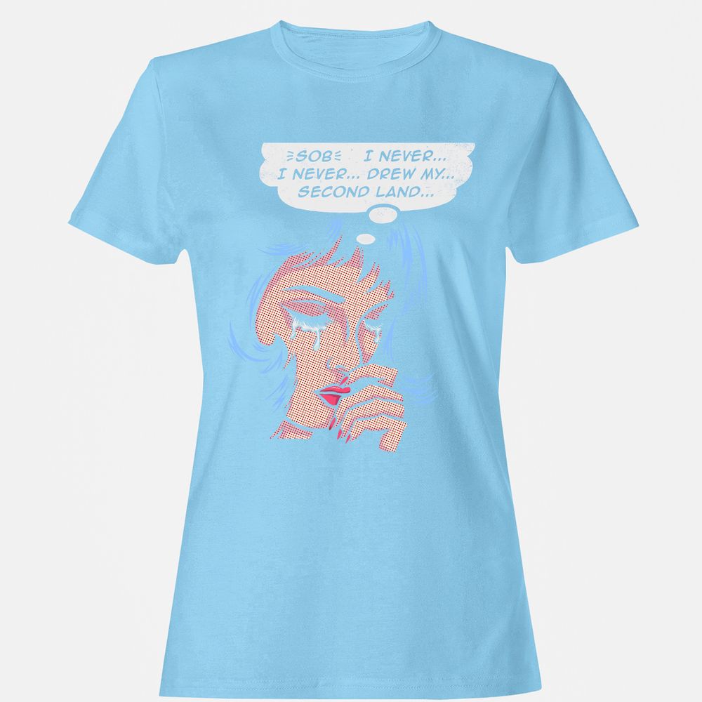 Women's T-Shirt - ZZ5J7JJE - Light Blue - 8