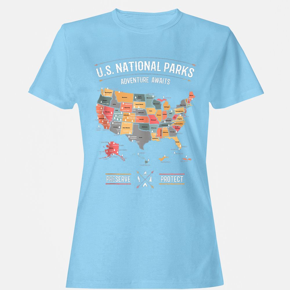Women's T-Shirt - N6NYLAMZ - Light Blue - 8