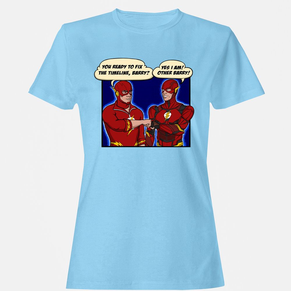 Women's T-Shirt - ZCK3CBFQ - Light Blue - 8