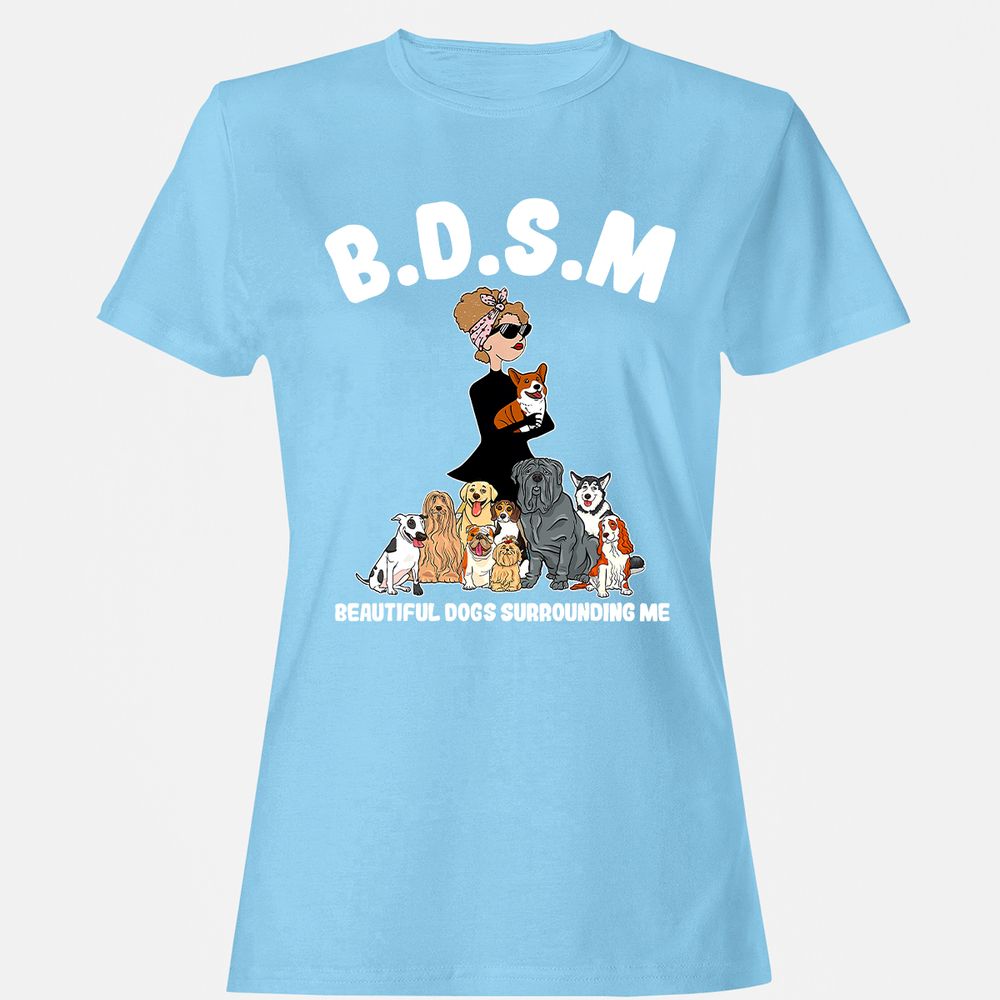 Women's T-Shirt - ZCKD57Q8 - Light Blue - 8