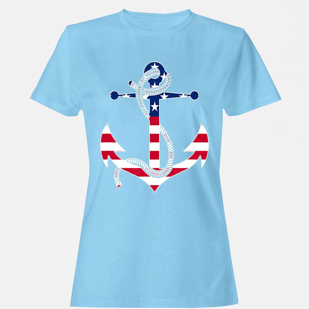 Women's T-Shirt - RRE6YGUL - Light Blue - 8