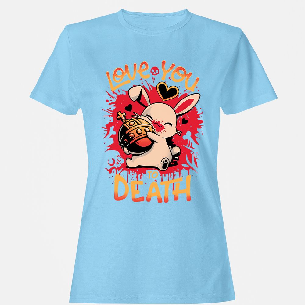 Women's T-Shirt - HXW6QM1N - Light Blue - 8