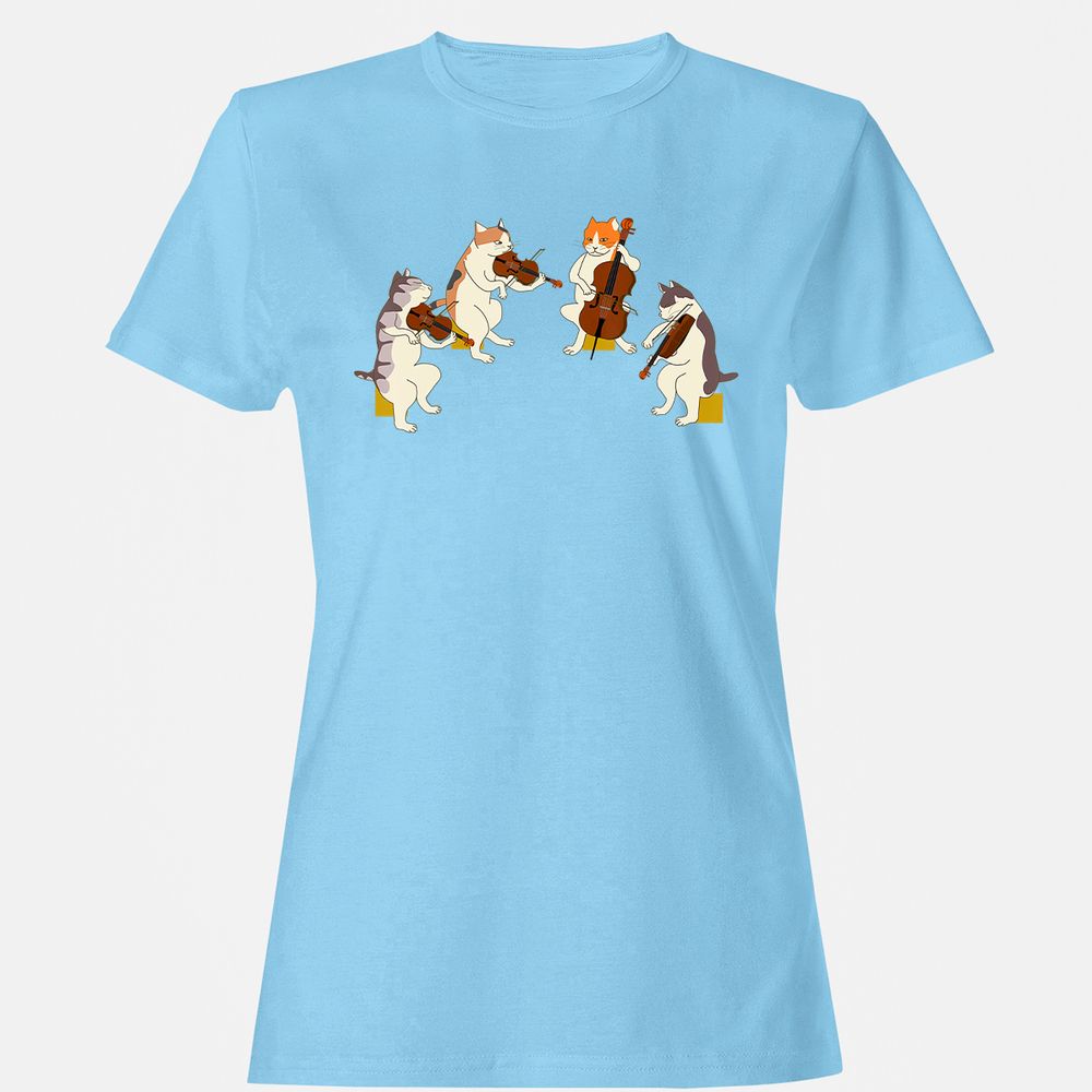 Women's T-Shirt - C6UCXYAK - Light Blue - 8