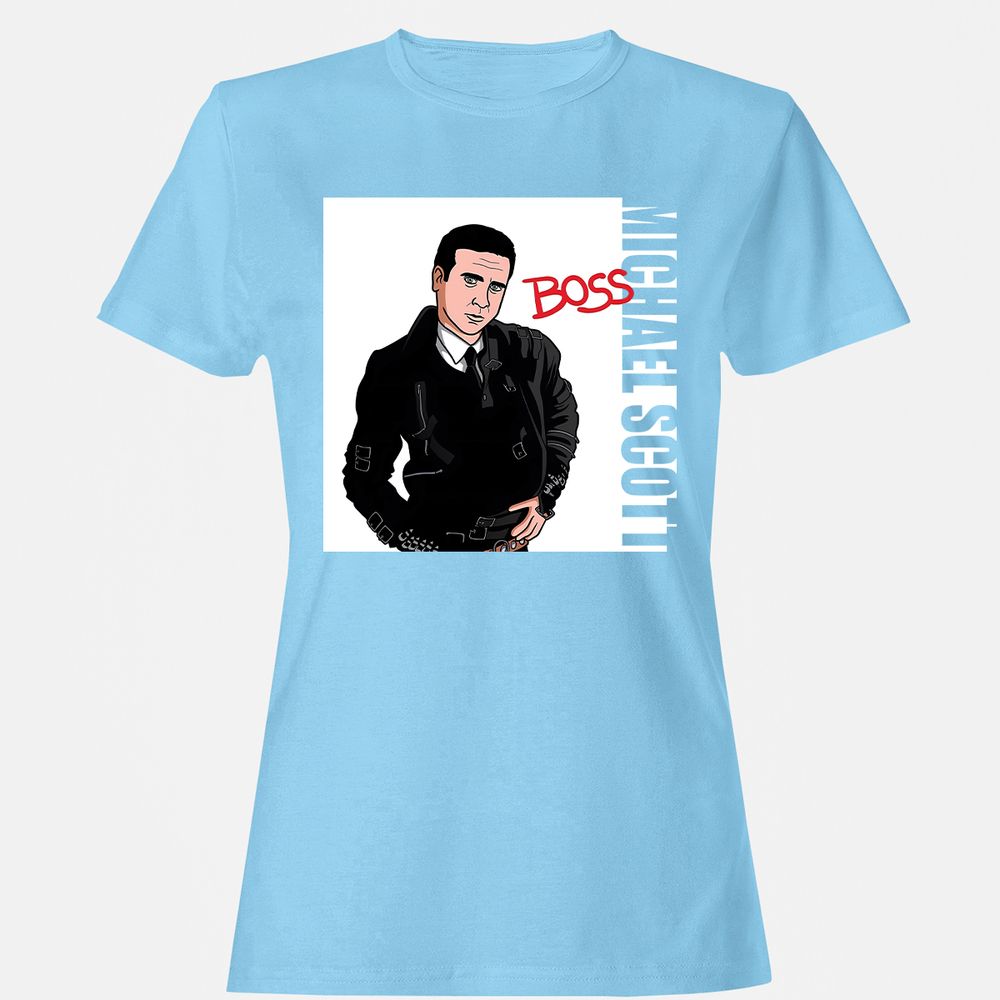 Women's T-Shirt - 4FYU7LHG - Light Blue - 8