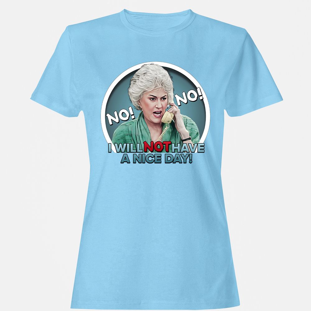 Women's T-Shirt - QFY3BM6Z - Light Blue - 8