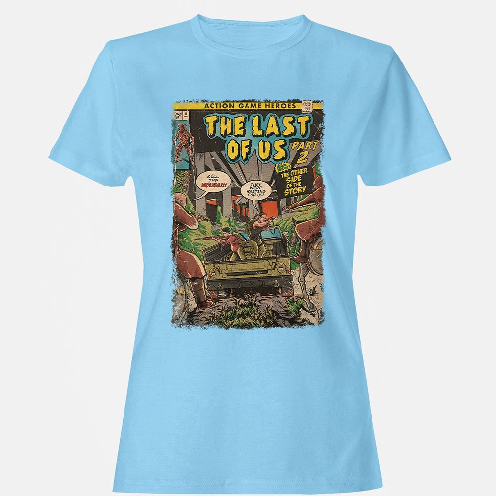 Women's T-Shirt - T7B1ZQJK - Light Blue - 8