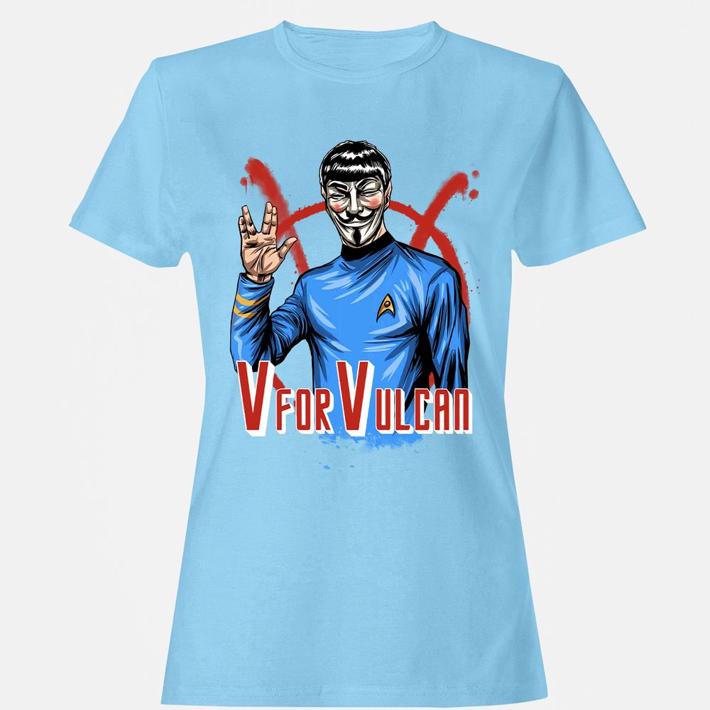 Women's T-Shirt - U5F81ZRQ - Light Blue - 8