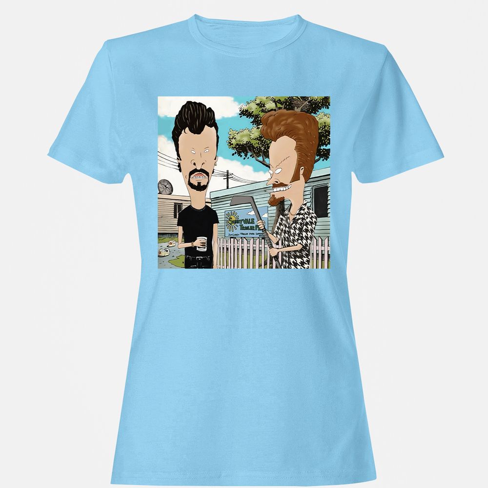 Women's T-Shirt - LF6D3X8Y - Light Blue - 8