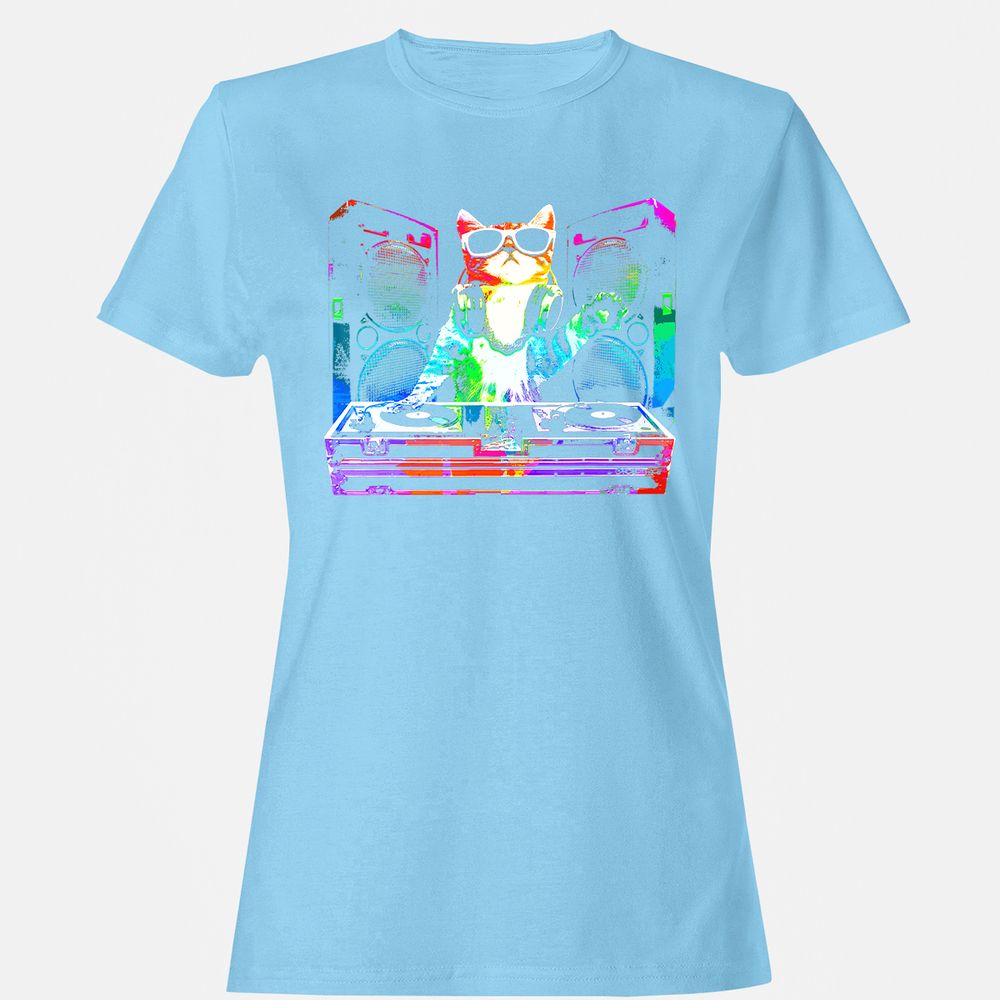 Women's T-Shirt - YDFGRTMQ - Light Blue - 8