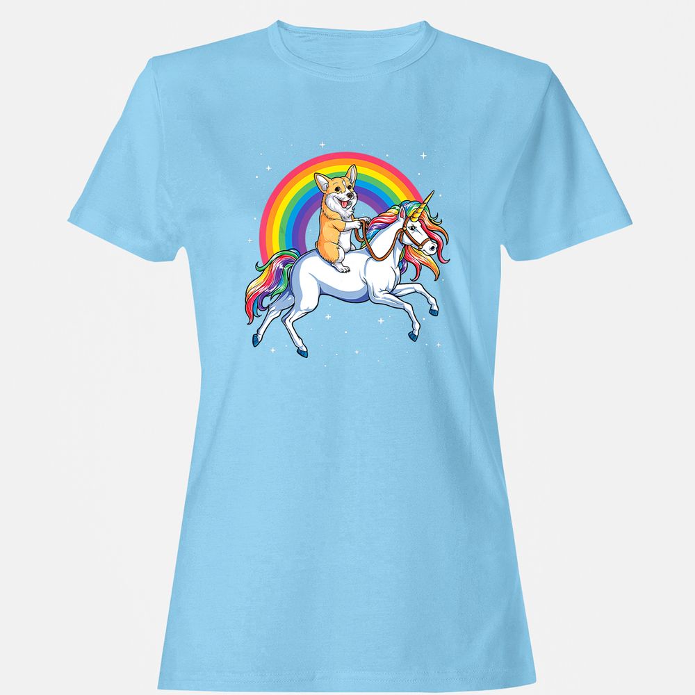 Women's T-Shirt - QVYRL5DG - Light Blue - 8