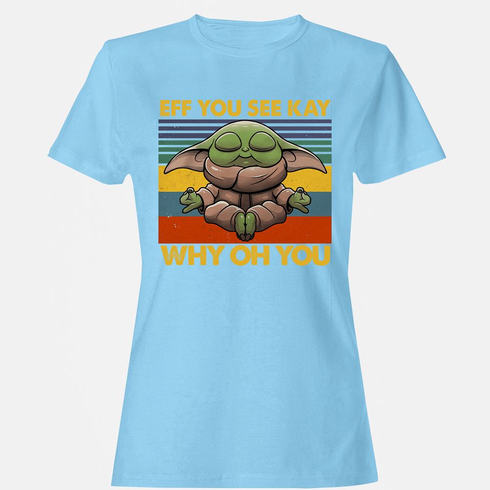 Women's T-Shirt - Y5F8AJ7P - Light Blue - 8