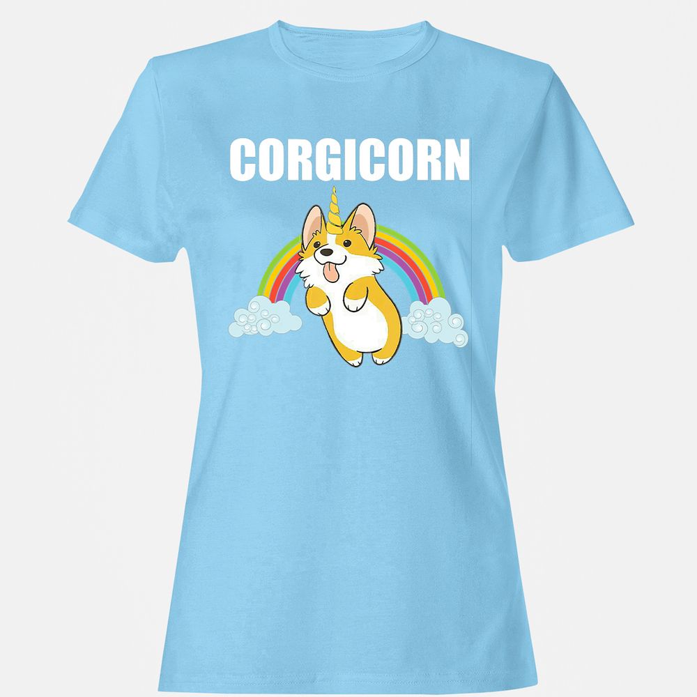 Women's T-Shirt - 2VHNPBQU - Light Blue - 8