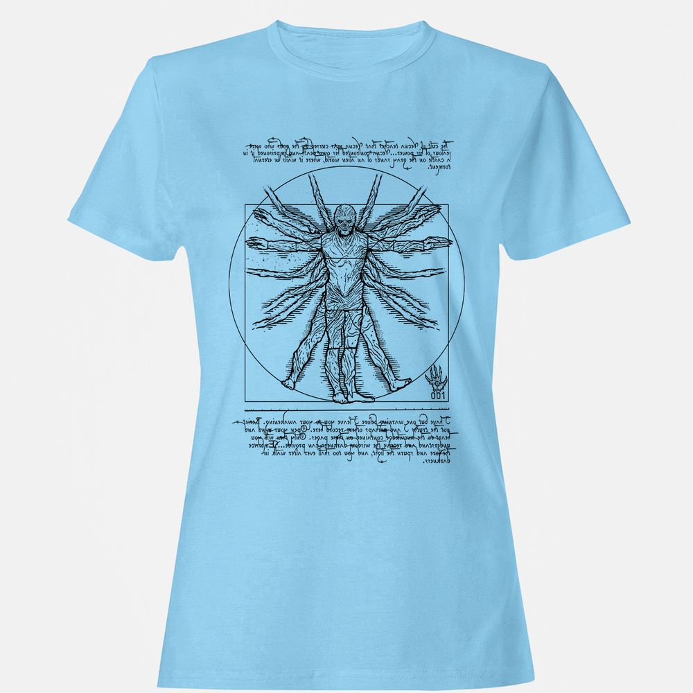 Women's T-Shirt - 76J3YFX2 - Light Blue - 8