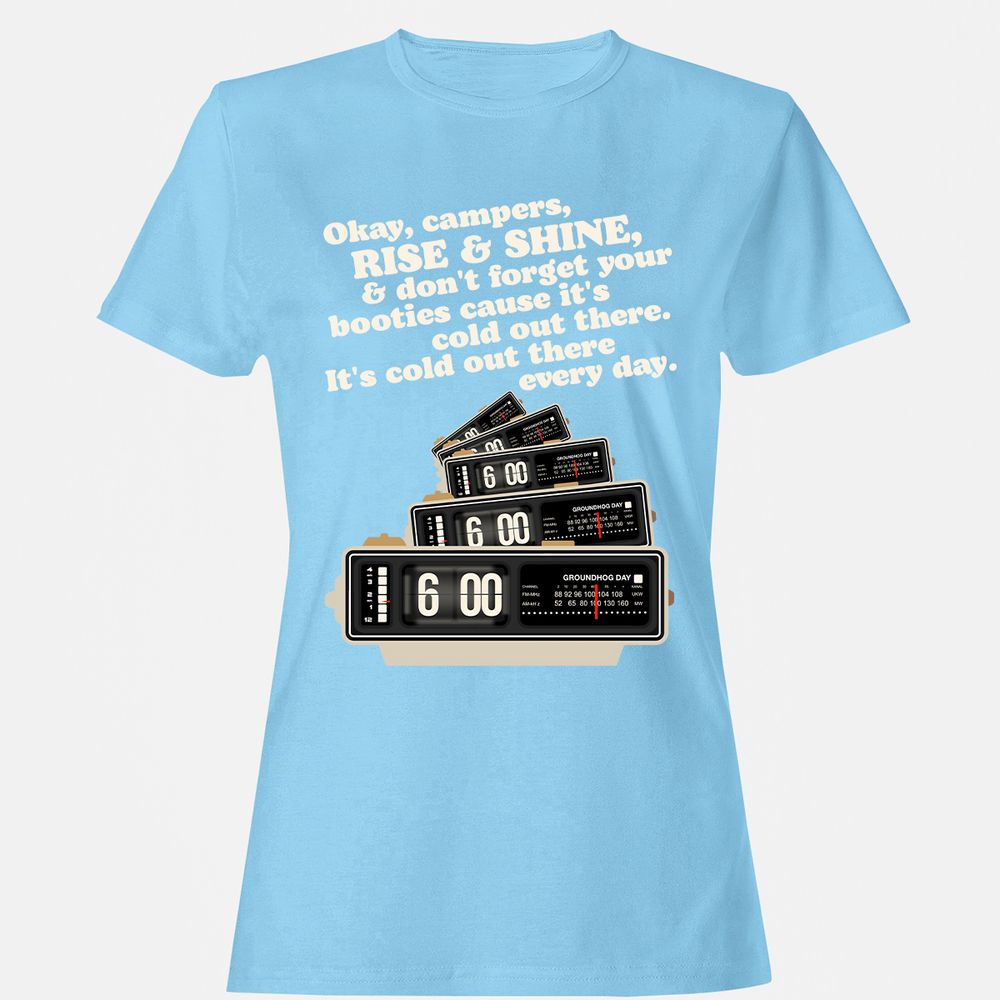 Women's T-Shirt - B597QEYG - Light Blue - 8