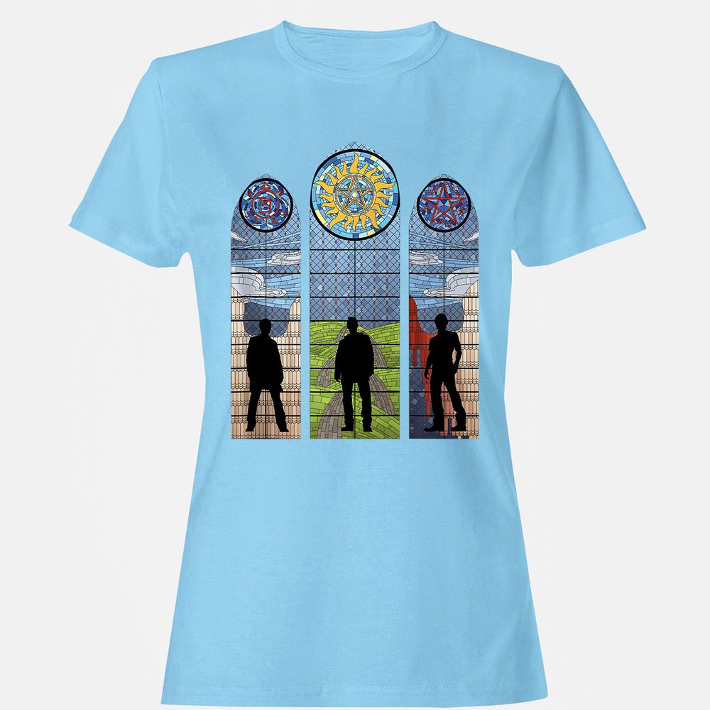 Women's T-Shirt - J7XWSB6Y - Light Blue - 8