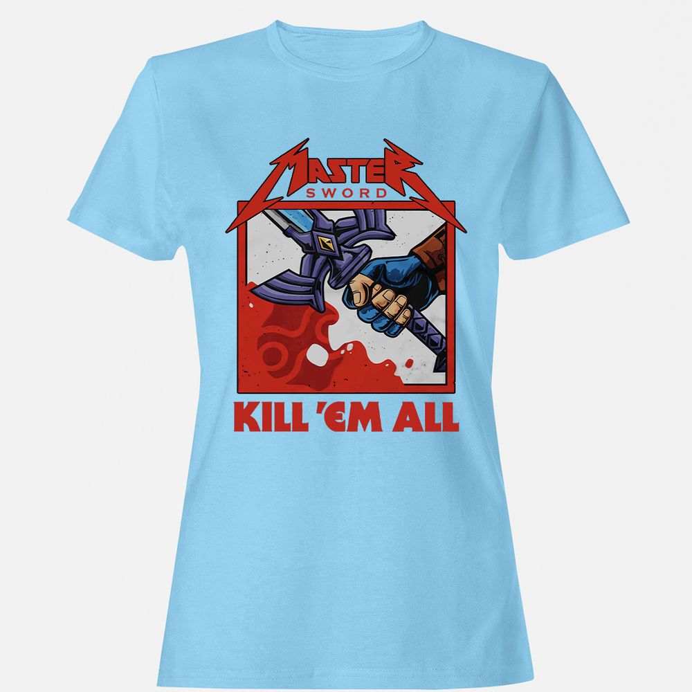 Women's T-Shirt - X6ZE8FKG - Light Blue - 8