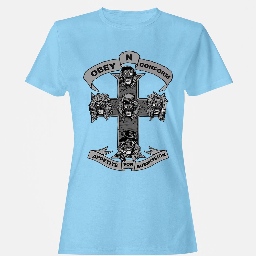 Women's T-Shirt - V1JKA5VG - Light Blue - 8