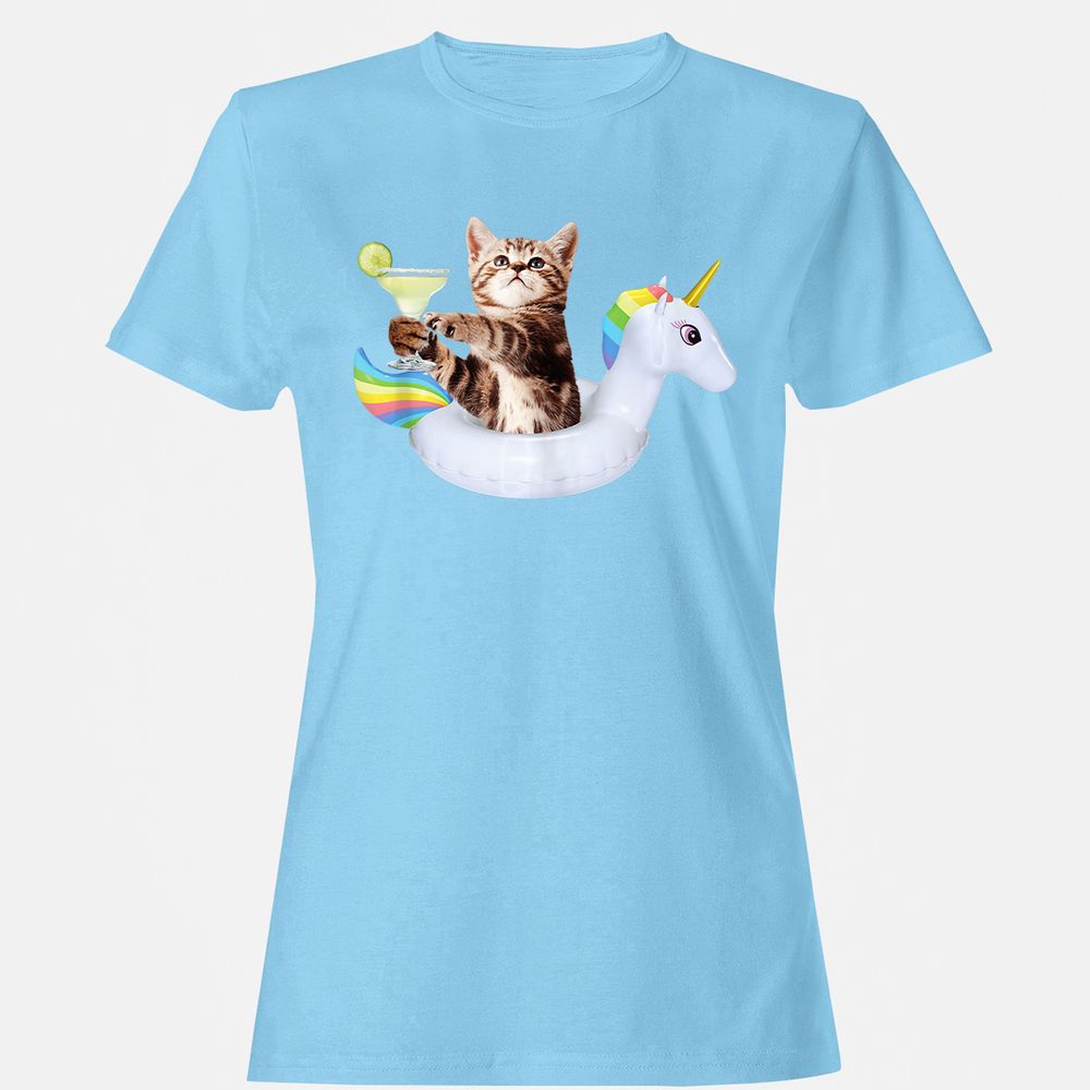 Women's T-Shirt - U8KGJMQ5 - Light Blue - 8