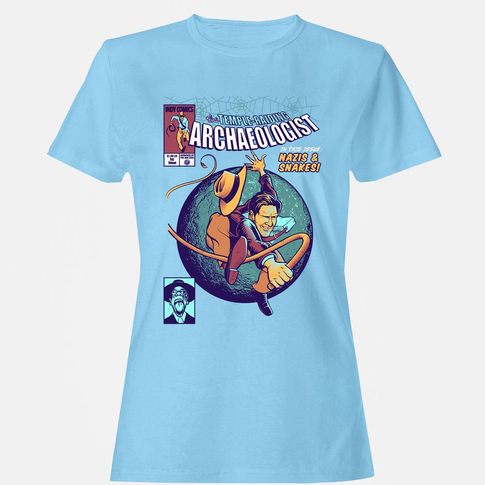 Women's T-Shirt - T7MQZX6J - Light Blue - 8