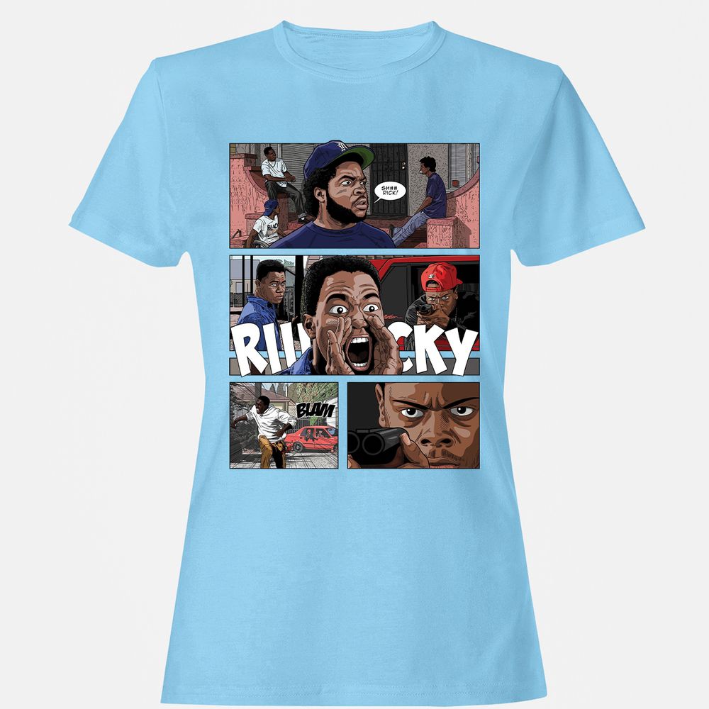 Women's T-Shirt - B4V4UCRJ - Light Blue - 8