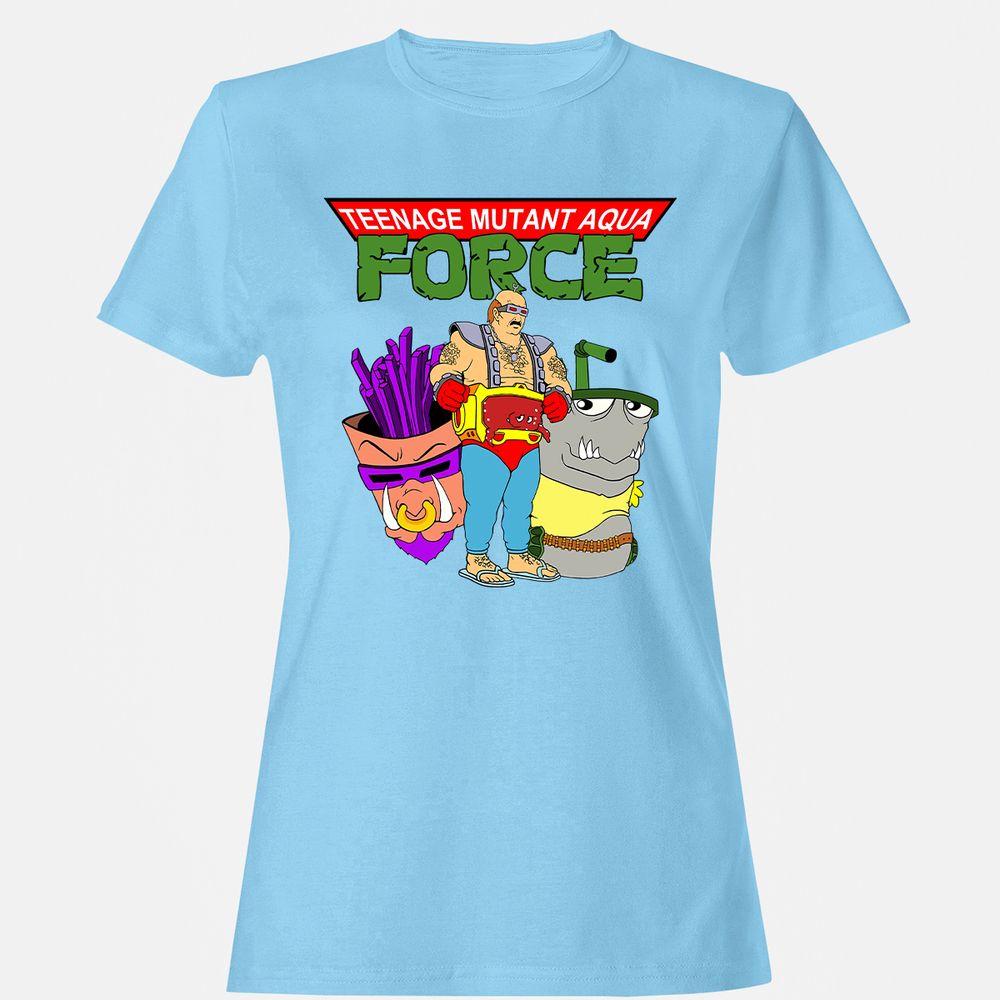 Women's T-Shirt - 4Q77VQ3V - Light Blue - 8