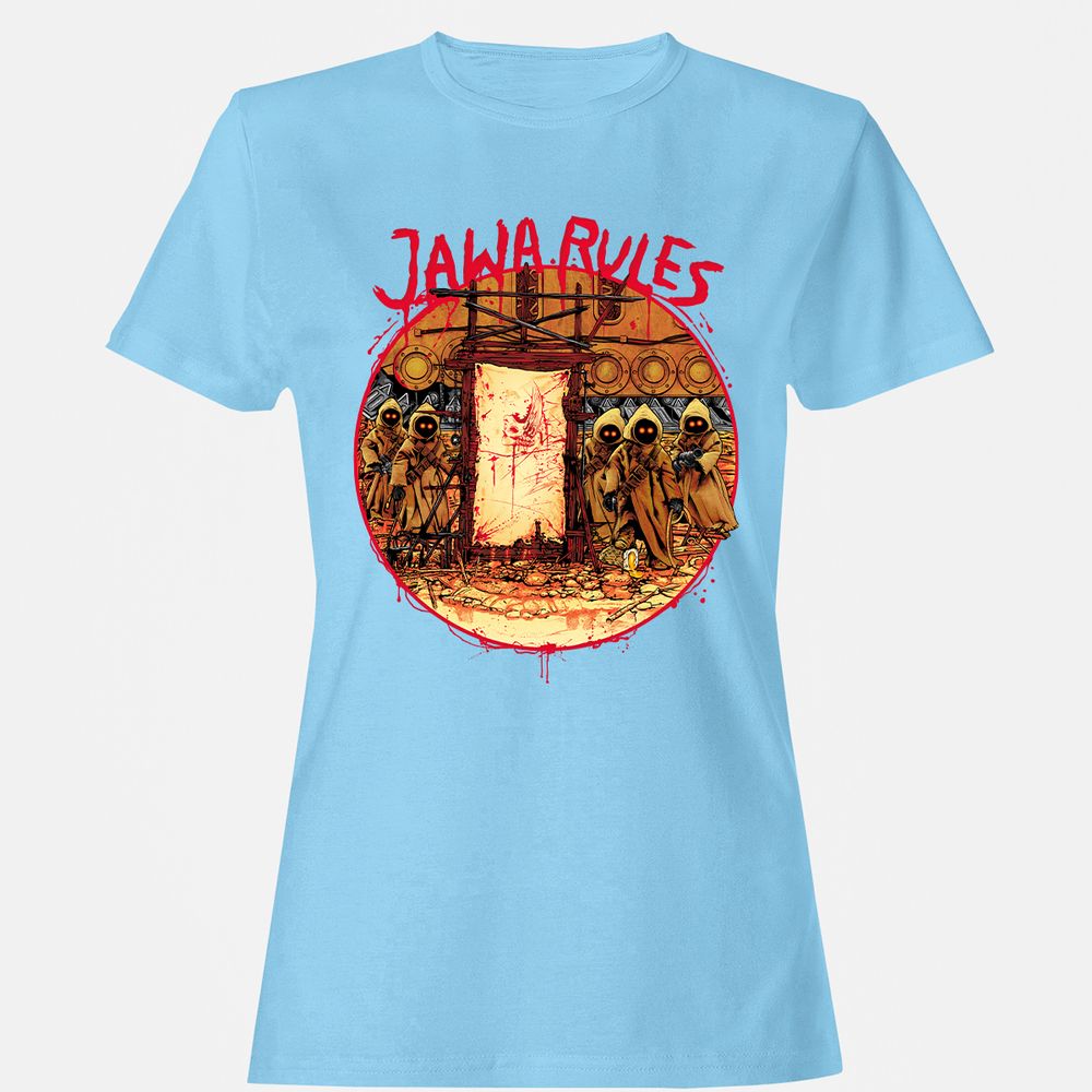 Women's T-Shirt - 7A59YYT9 - Light Blue - 8