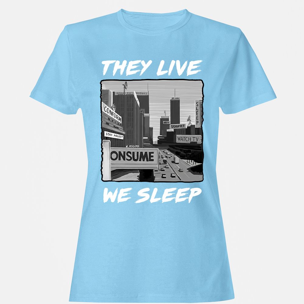 Women's T-Shirt - CR95SDLK - Light Blue - 8