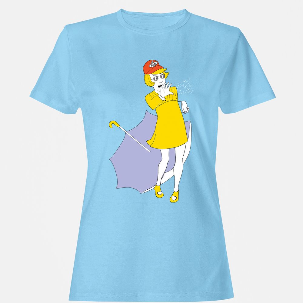Women's T-Shirt - GZ8YBR3M - Light Blue - 8