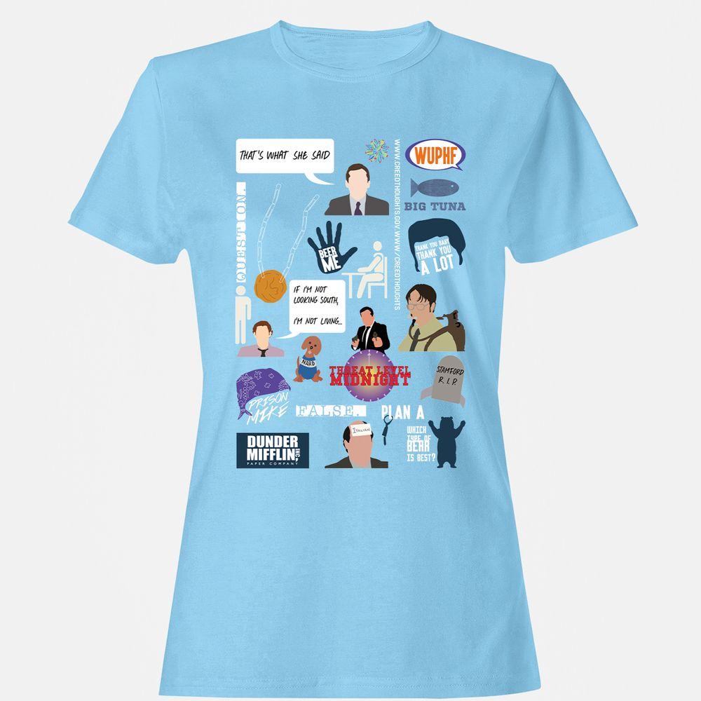 Women's T-Shirt - V92AYCAF - Light Blue - 8