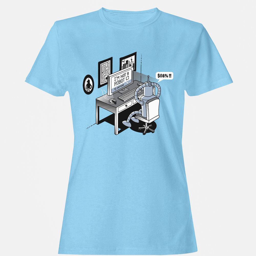 Women's T-Shirt - LBZ85PBX - Light Blue - 8