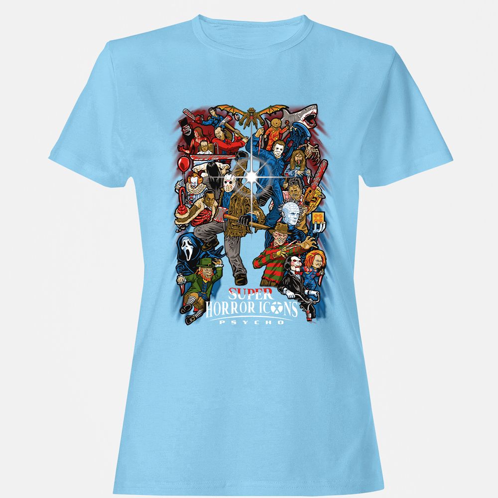 Women's T-Shirt - X6X9L9U6 - Light Blue - 8