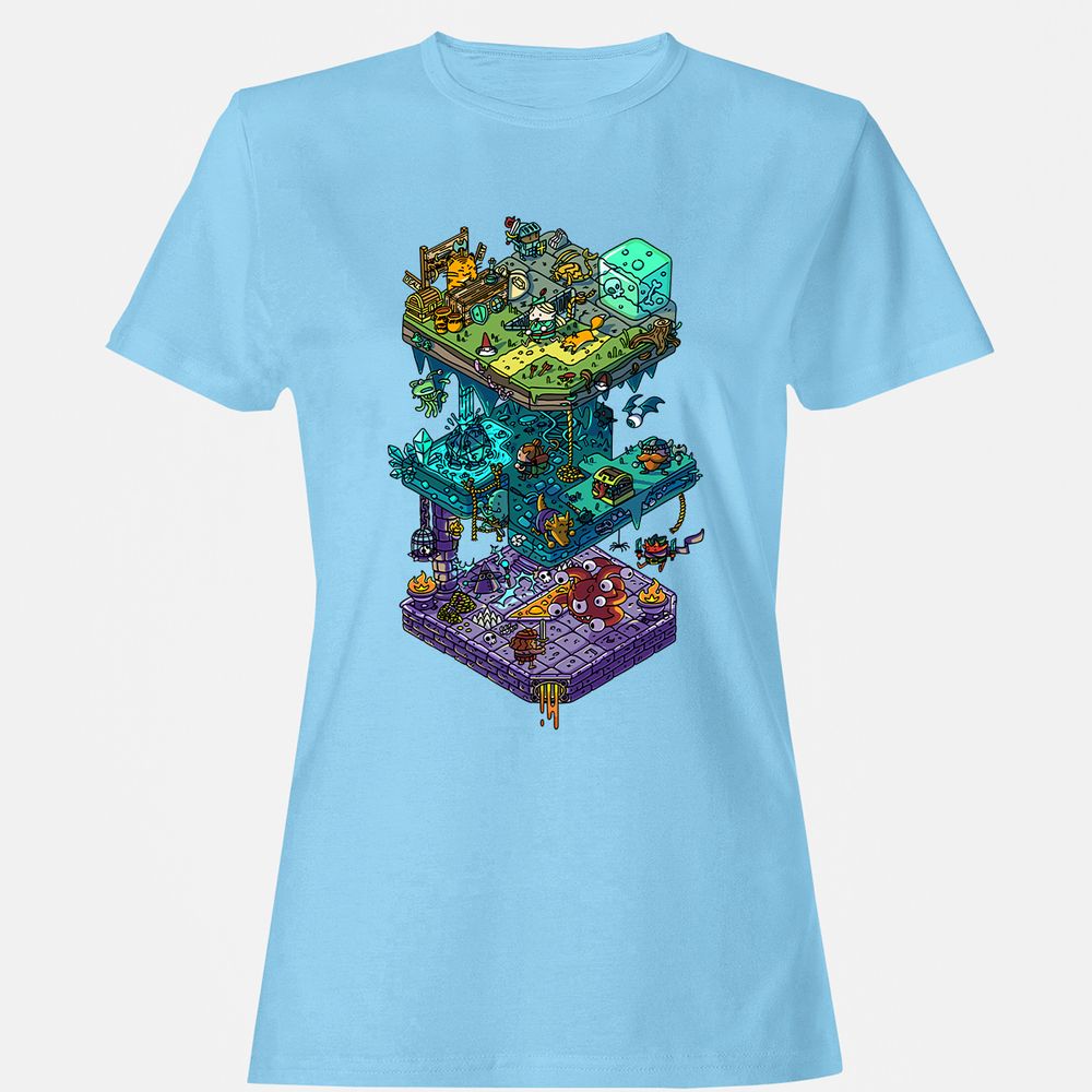 Women's T-Shirt - 591ELRKZ - Light Blue - 8