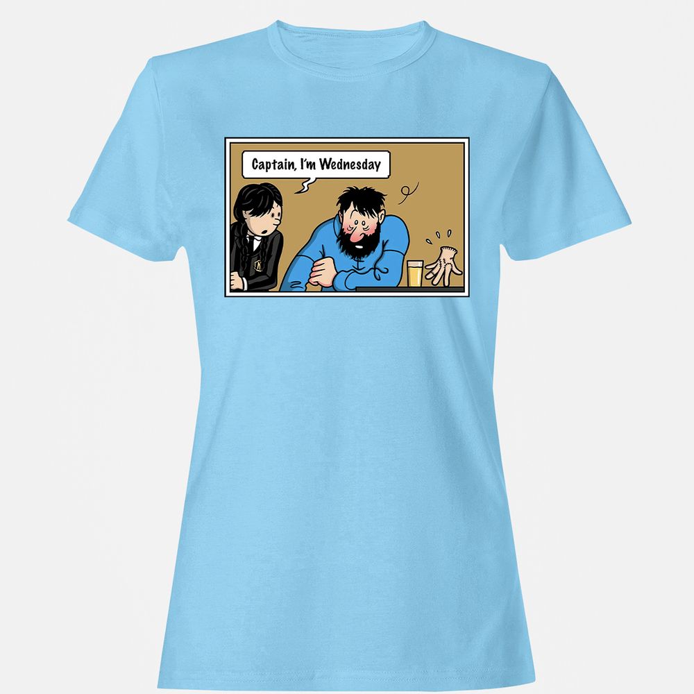 Women's T-Shirt - EQNFK7Y6 - Light Blue - 8