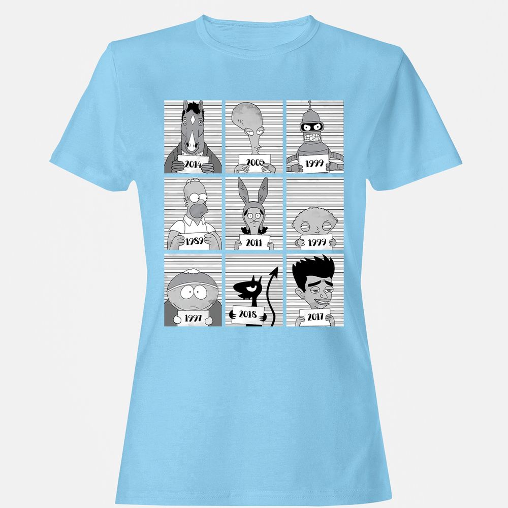 Women's T-Shirt - 84XJ9VLE - Light Blue - 8