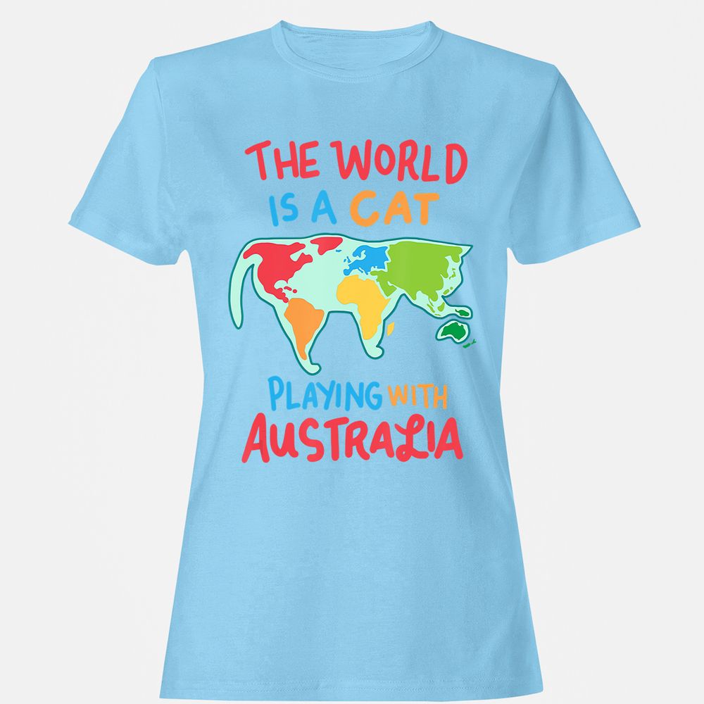 Women's T-Shirt - QLKK4FCC - Light Blue - 8