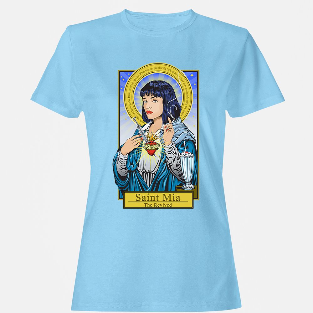 Women's T-Shirt - H87JDKXL - Light Blue - 8