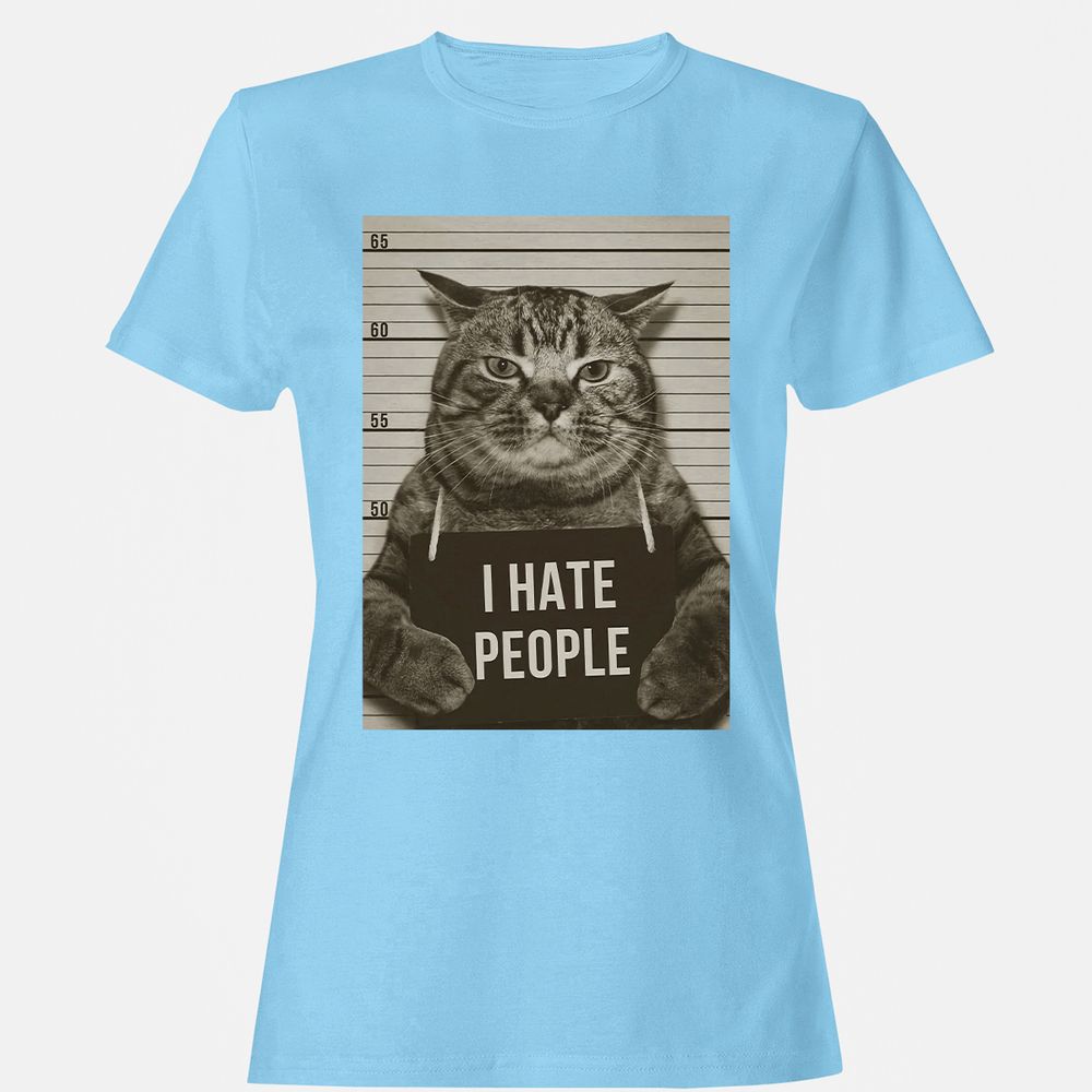 Women's T-Shirt - Q8WJD9UC - Light Blue - 8