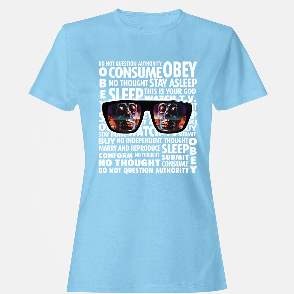 Women's T-Shirt - WDP5MYQ8 - Light Blue - 8