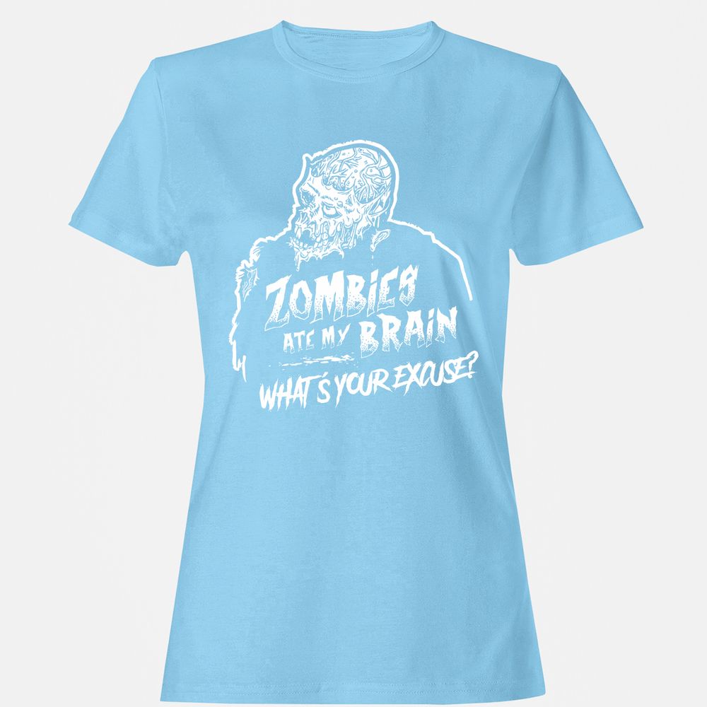 Zombies Ate My Brain - Light Blue - 8